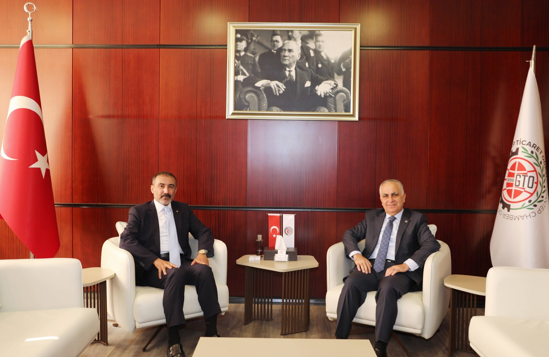 GAÜN REKTÖRÜ DOĞAN’DAN GTO BAŞKANI YILDIRIM’A HAYIRLI OLSUN ZİYARETİ