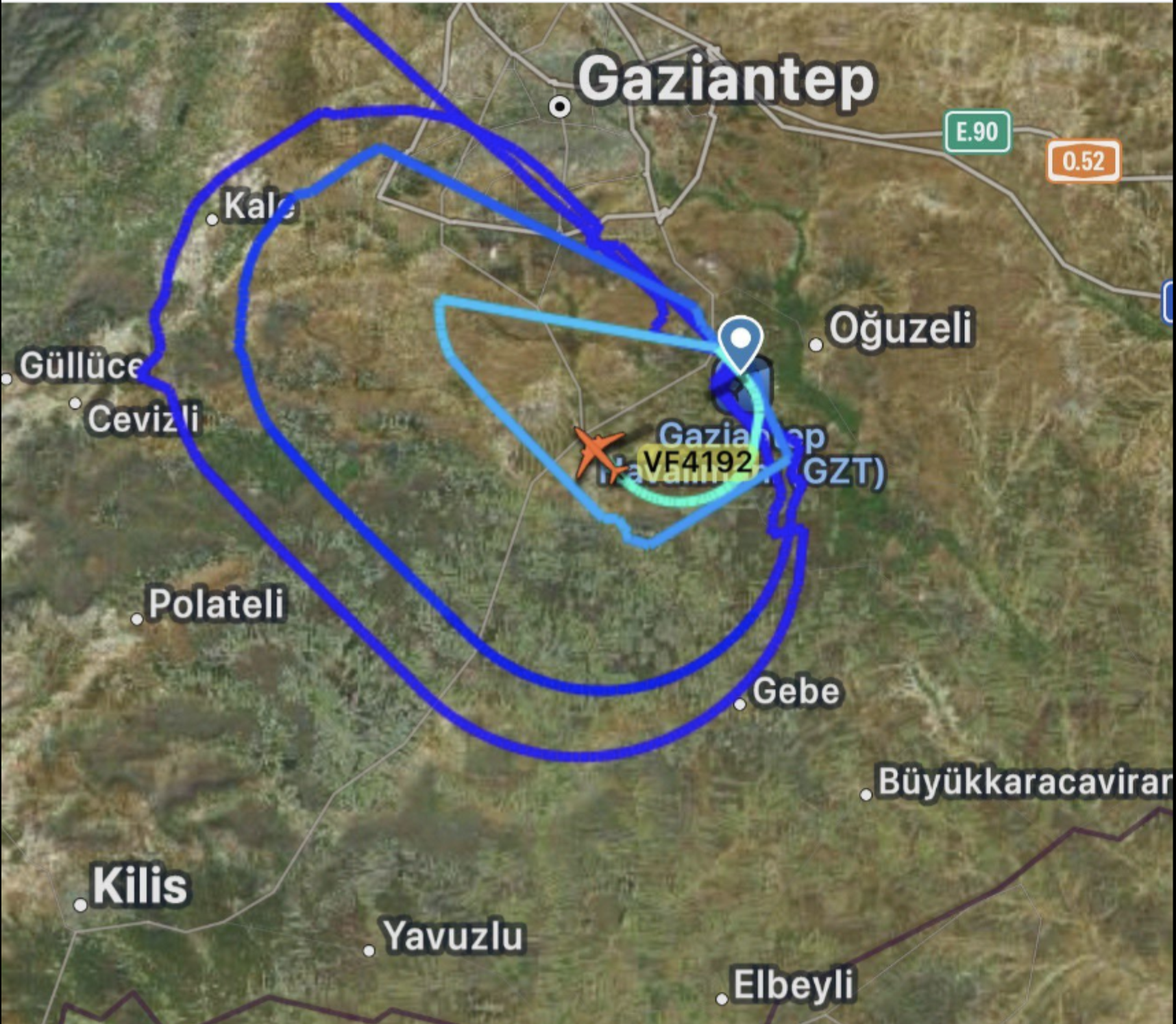 Gaziantep'te uçaklar inemedi