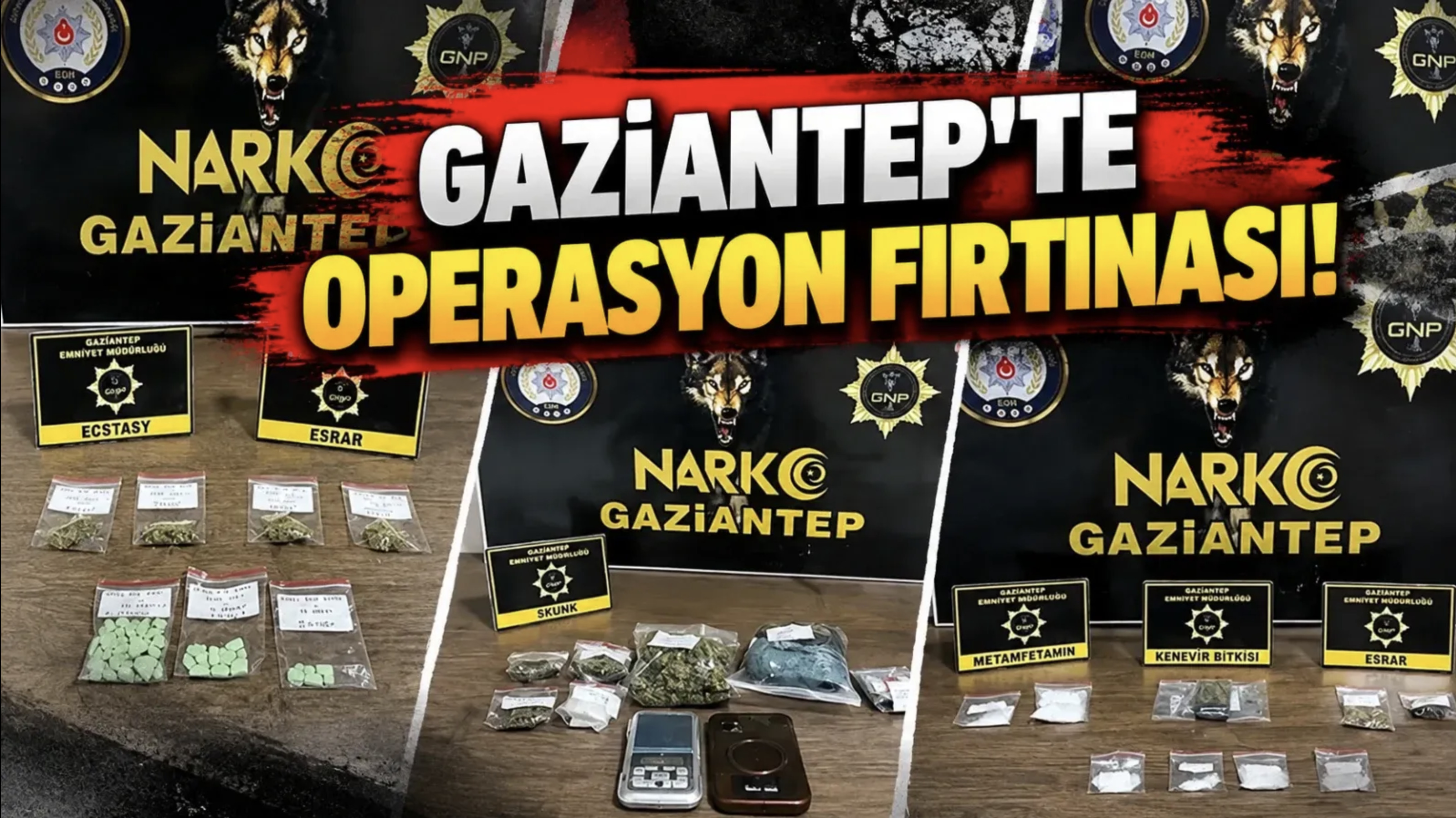 Gaziantep'te narkotik darbesi
