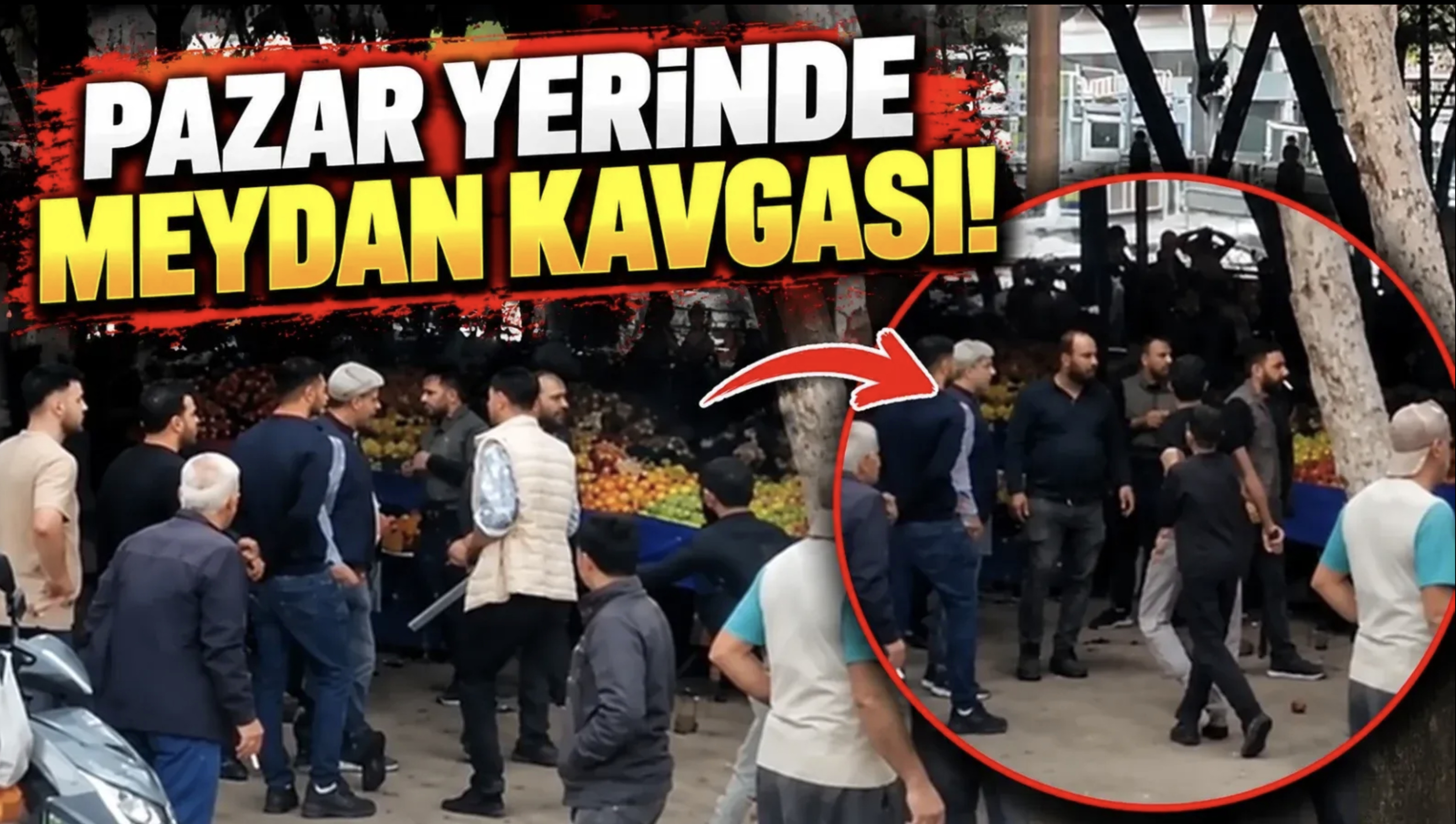 Pazar yerinde sopalı dehşet