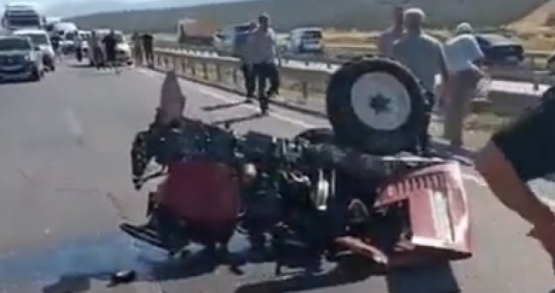  Nurdağı'nda Can Pazarı! Traktör Kamyona Çarptı: Sürücü Ağır Yaralı