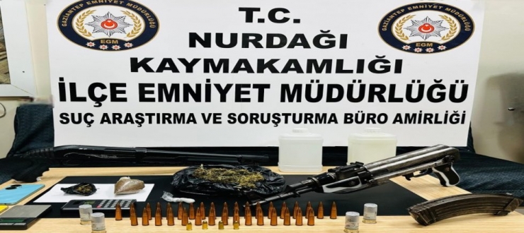 Nurdağı’nda Silah ve Uyuşturucu Operasyonu: 1 Şüpheli Yakalandı