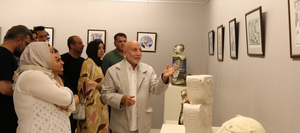 RESİM VE SERAMİK SANATÇISI MUHAMMET ALİYEV SANKO SANAT GALERİSİNDE SERGİ AÇTI