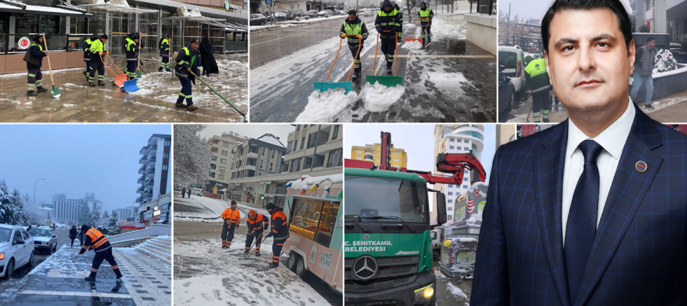 Şehitkamil’de Kar Alarmı: 750 Personel Sahada