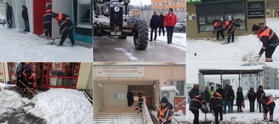 Şehitkamil’de Kar Seferberliği: Ekipler 7/24 Sahada