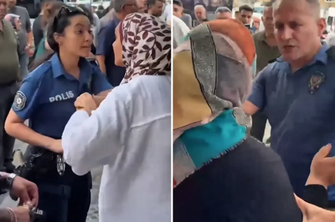 Sokak ortasında polise ağır hakaret: Sen köpeksin