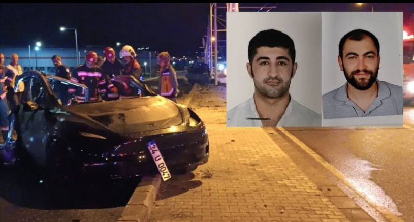 Tesla marka araç alev aldı: 2 hemşire yanarak can verdi