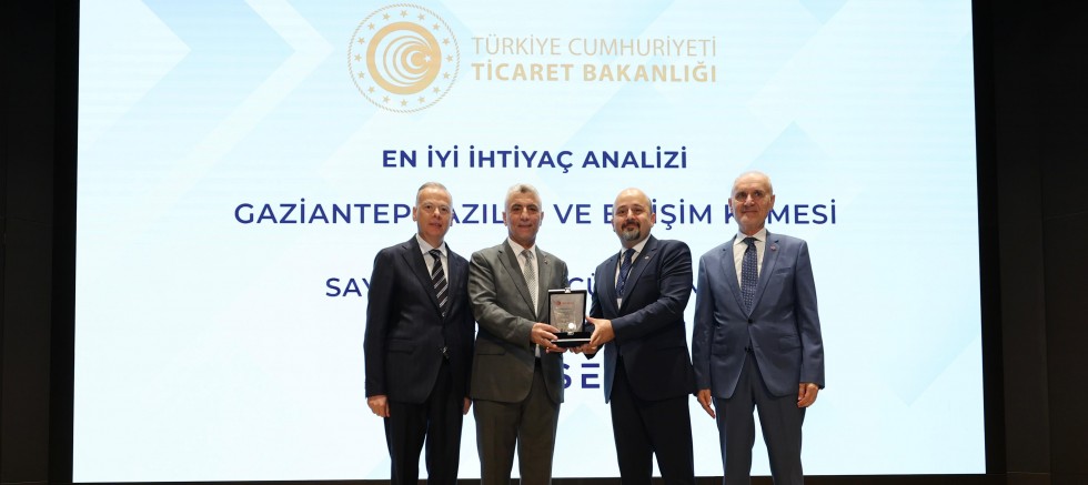 TİCARET BAKANLIĞI’NDAN GSO’YA ÖDÜL