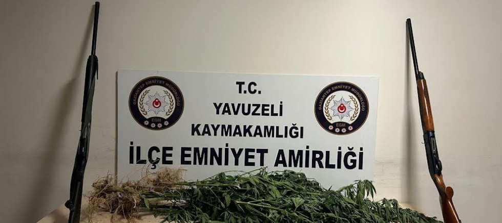 “Yavuzeli’nde Şok Baskın: Tabanca, Av Tüfeği ve Kenevir Yakalandı”